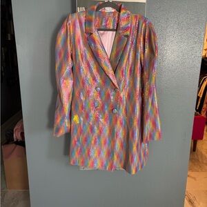 Queen of sparkles, all sequin Card blazer dress